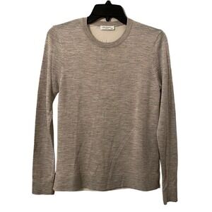 Equipment Femme Women's Gray Off White Back Silk Cashmere Mix Top Size‎ XS